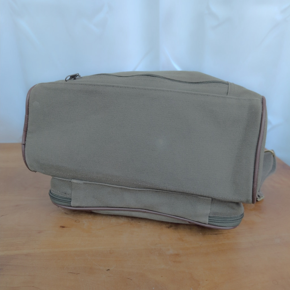 Land's End Vintage Canvas & Leather Travel Bag - Picture 4 of 9